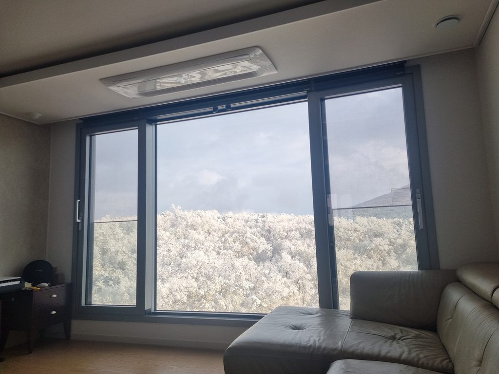 Luxury Apartments in Seoul: What They’re Really Like to Live In Mountain view from my living room at Gaepo Xi Presidence in Seoul