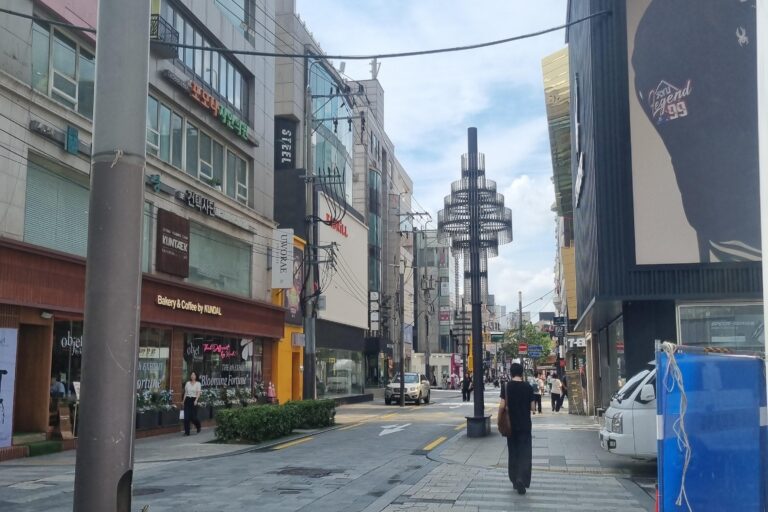 A street near Apgujeong Rodeo in Seoul